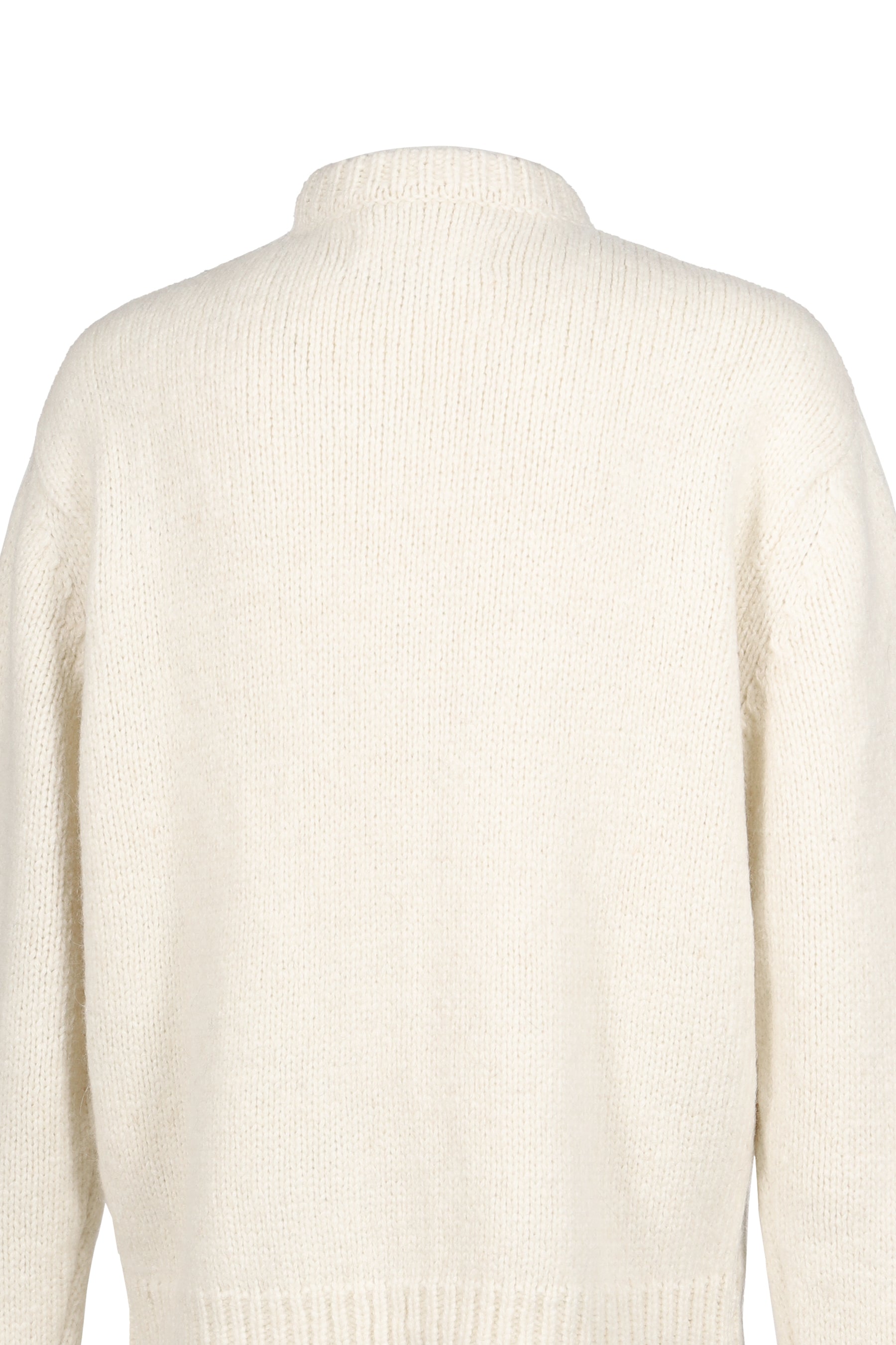 UNISEX TEXT SWEATER KNIT / WHT