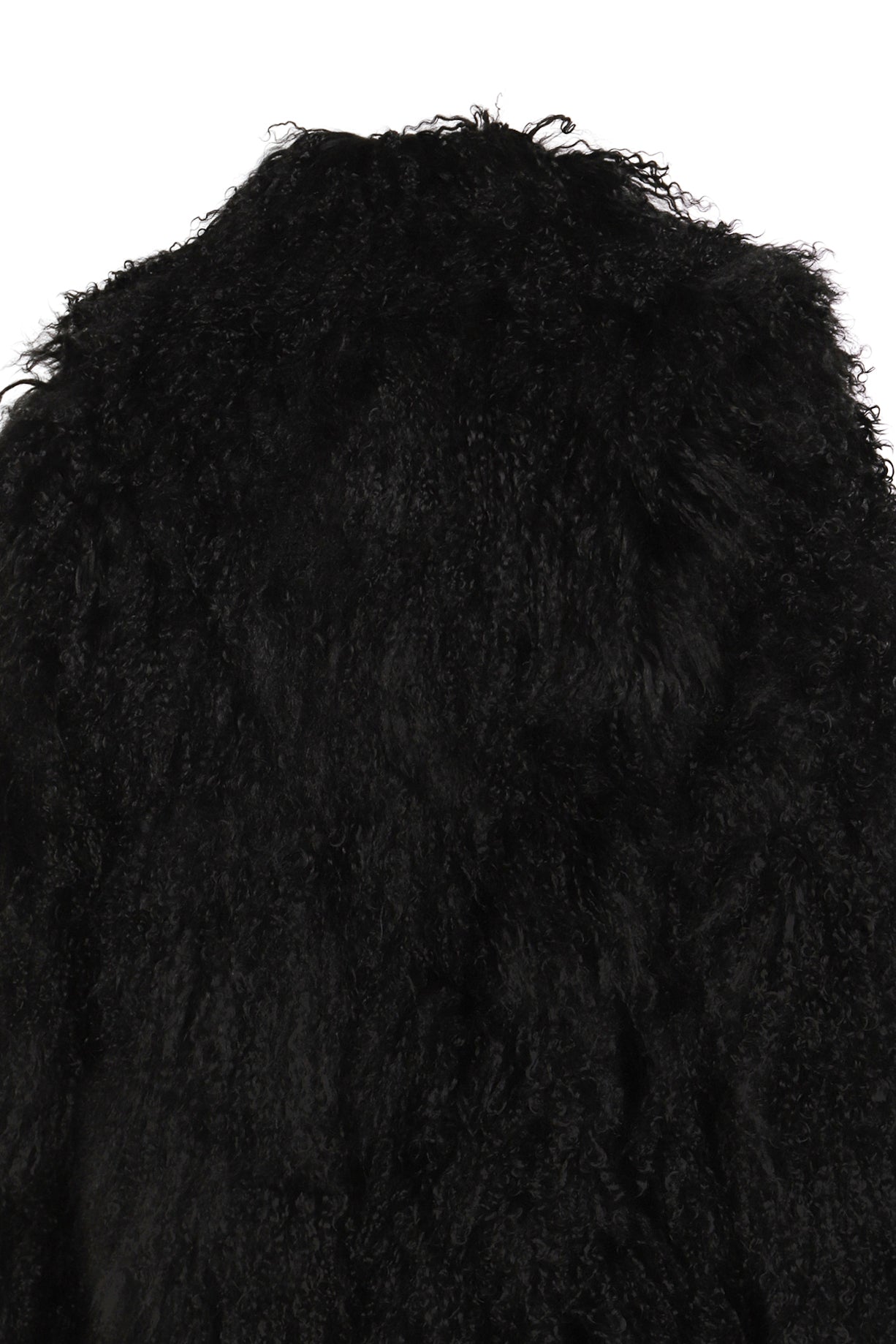 "PROXENETE" REVERSIBLE MONGOLIAN LAMBSKIN COAT / NOIR