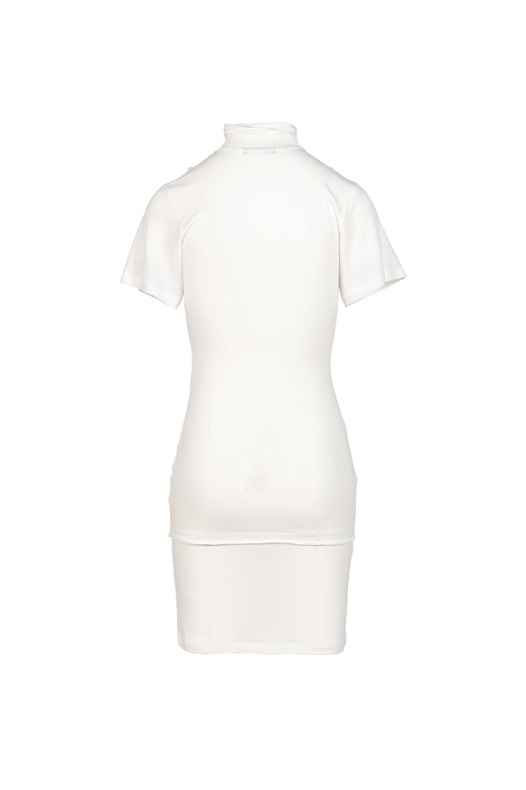 PRIMATE TURTLENECK DRESS / WHT