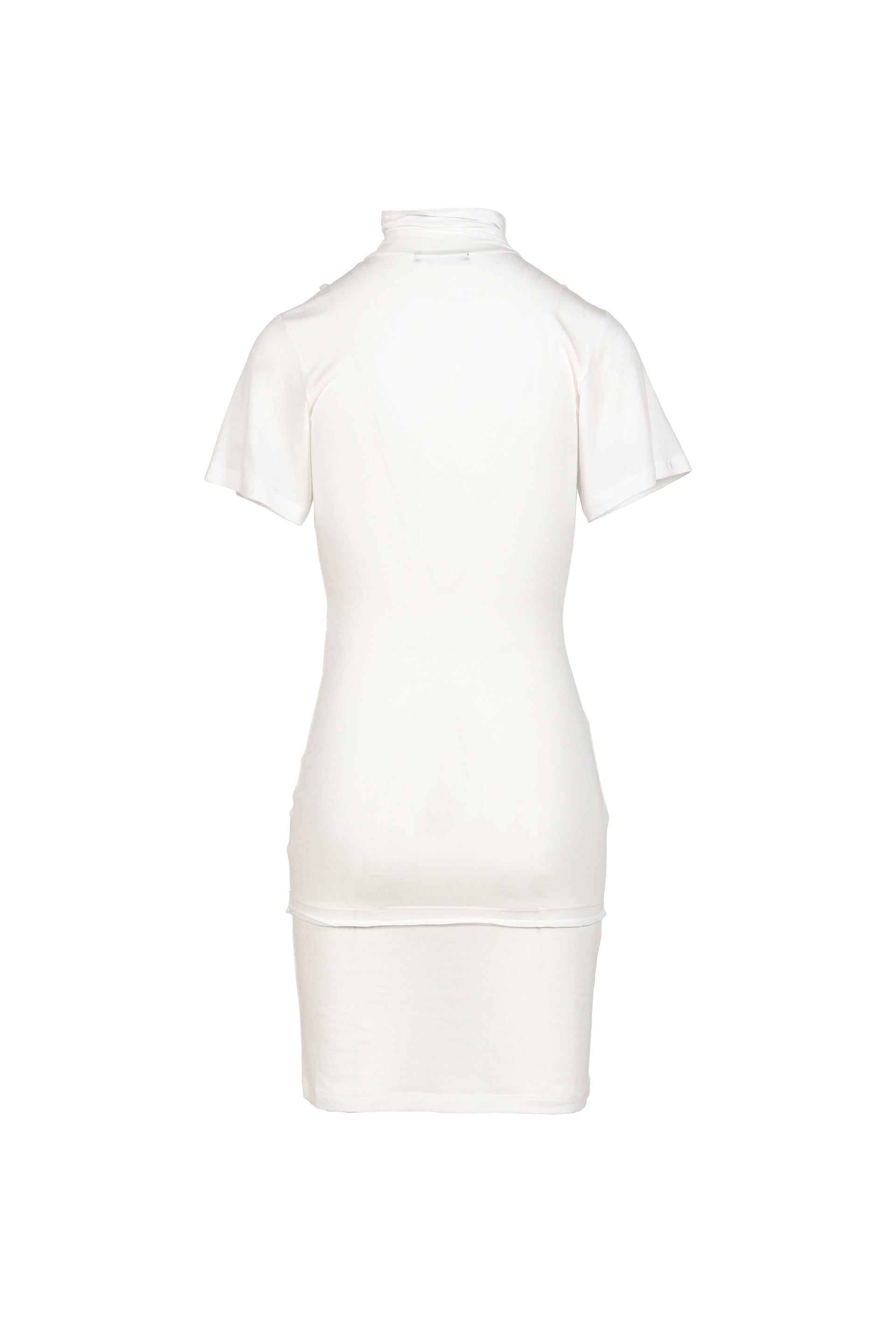 PRIMATE TURTLENECK DRESS / WHT