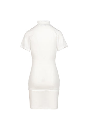PRIMATE TURTLENECK DRESS / WHT