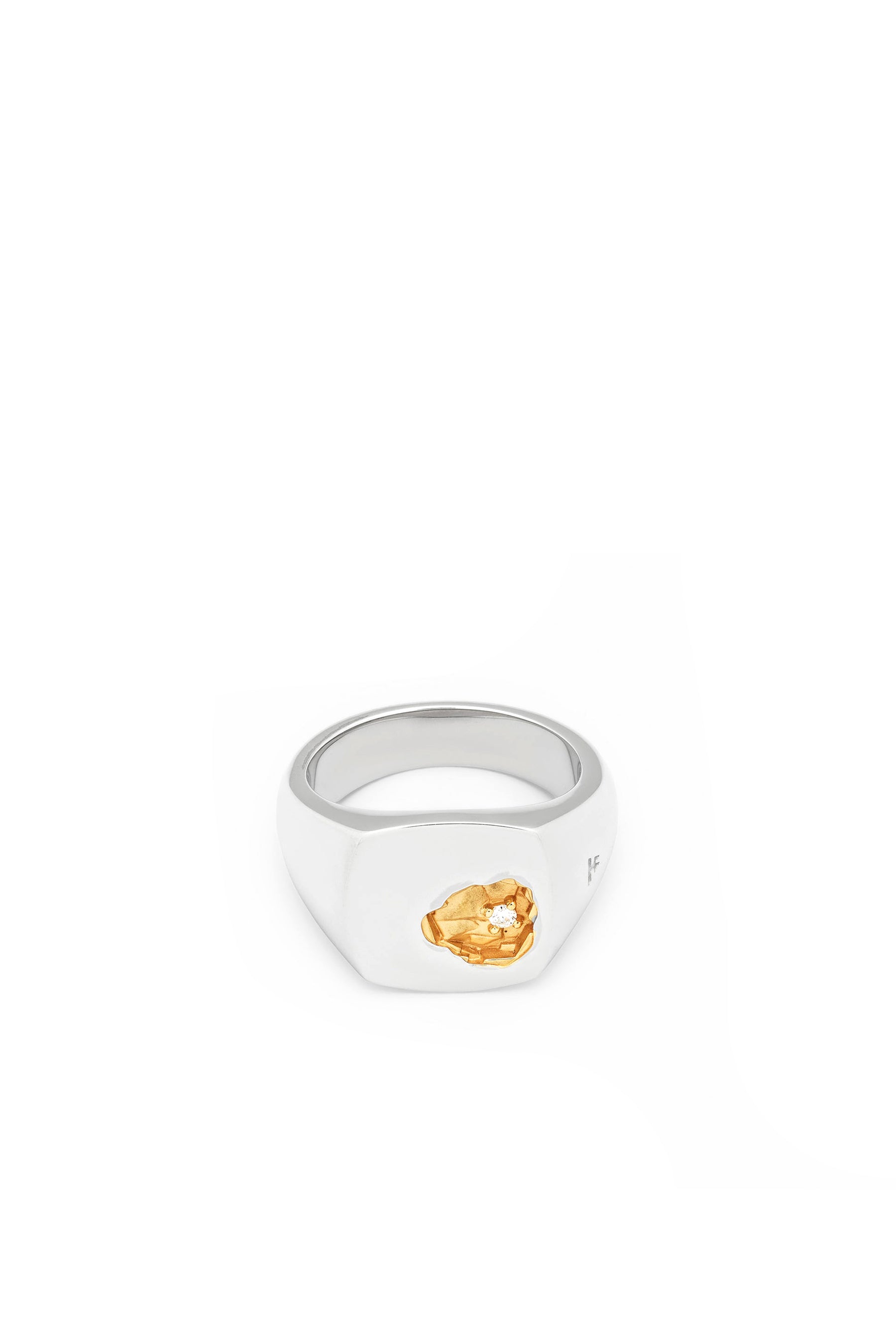 MINED RING SMALL DIAMOND / SIL