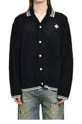 EMBROIDERED FAUX CROCHET SHIRT / BLK