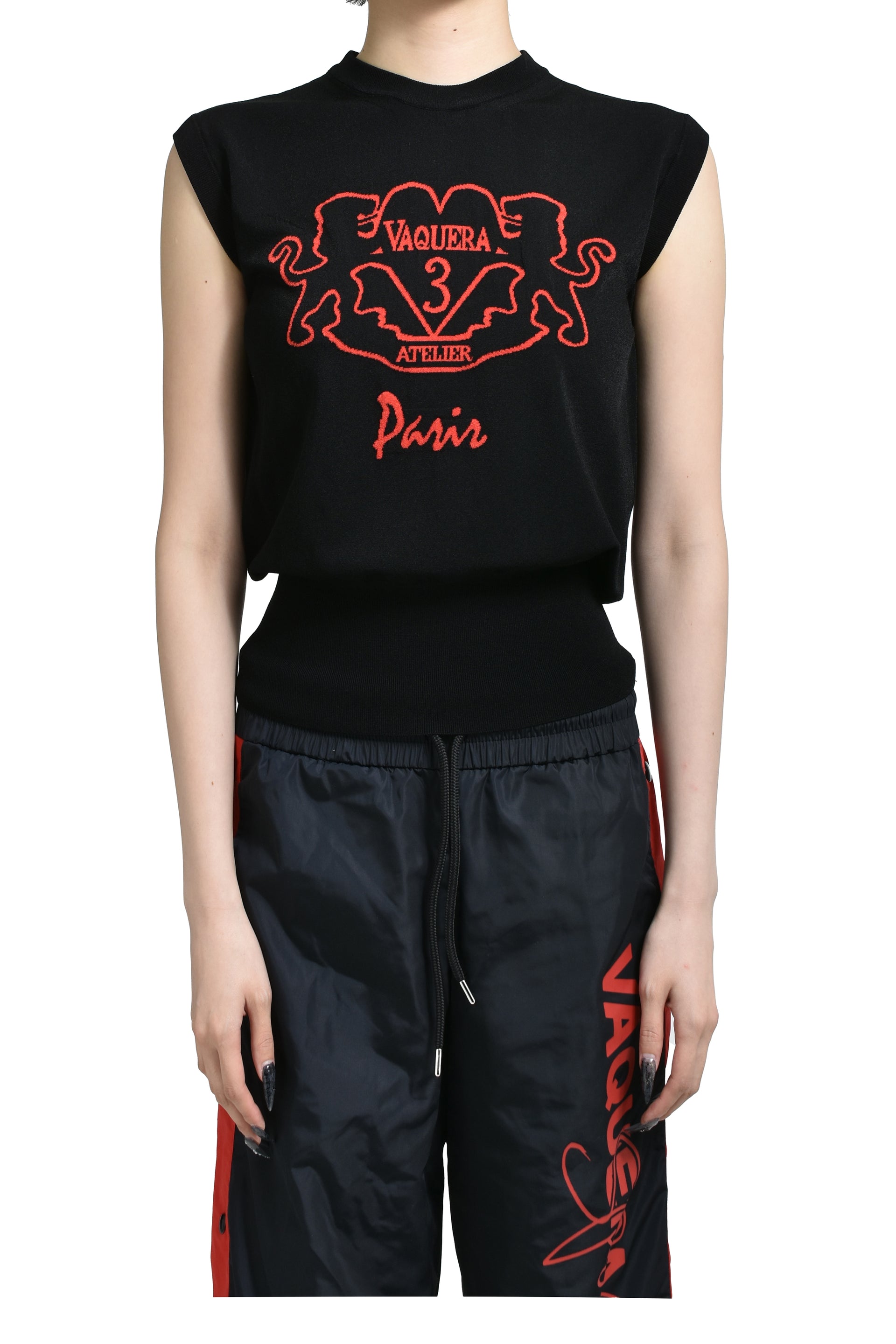 MINI VEST KNIT / BLK