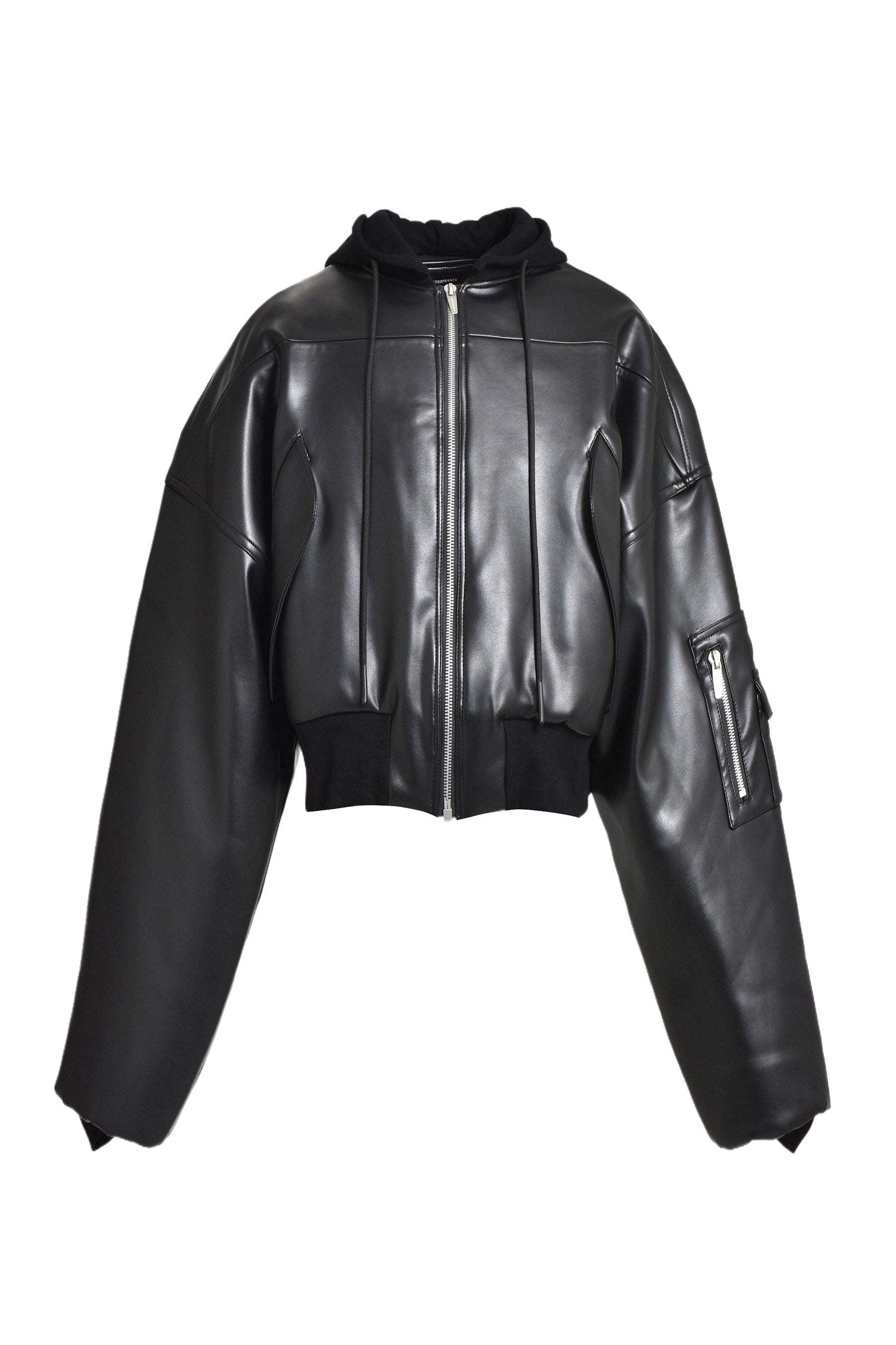 BERLIN CROPPED BOMBER JACKET / BLK