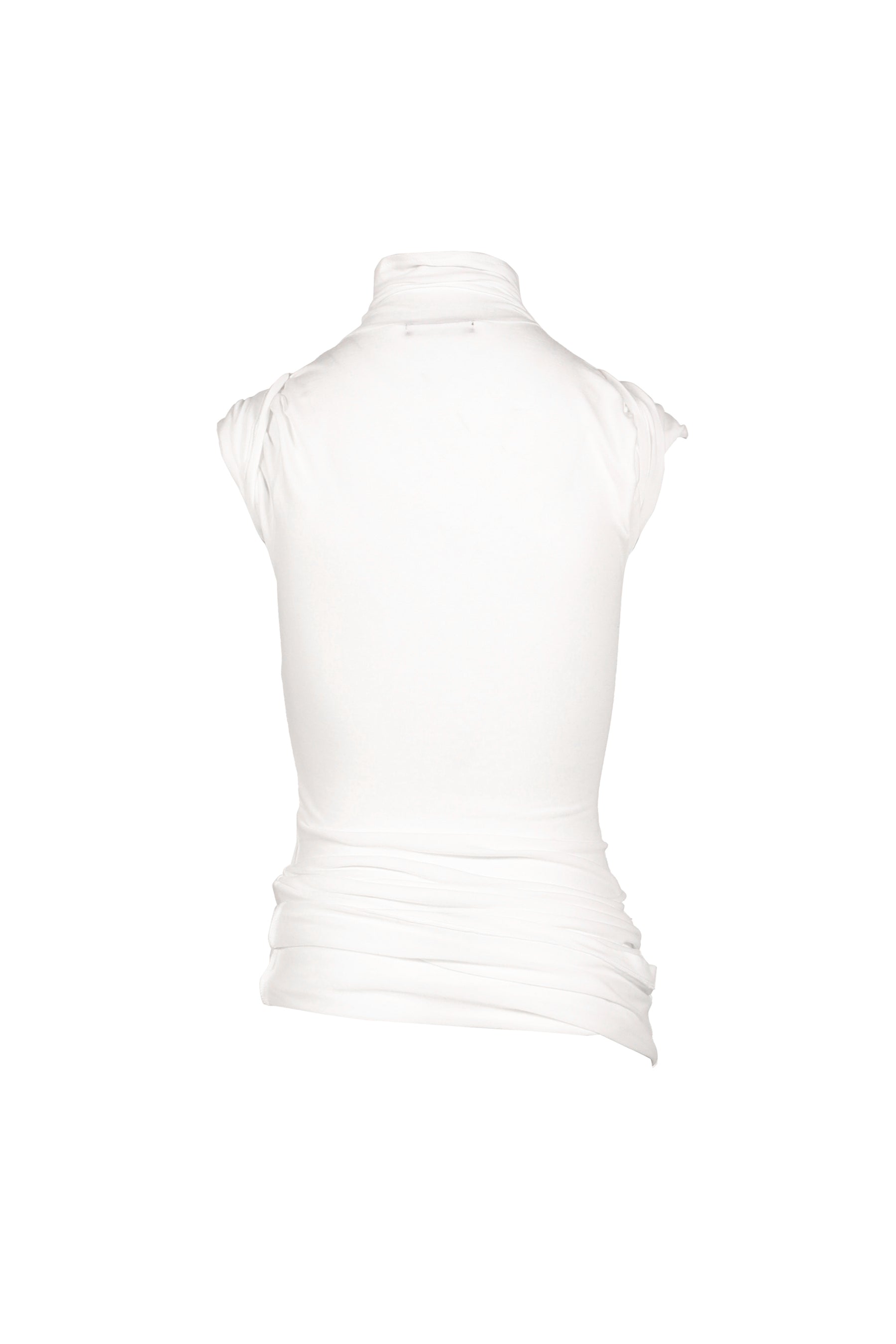 PRIMATE TURTLENECK DRESS / WHT