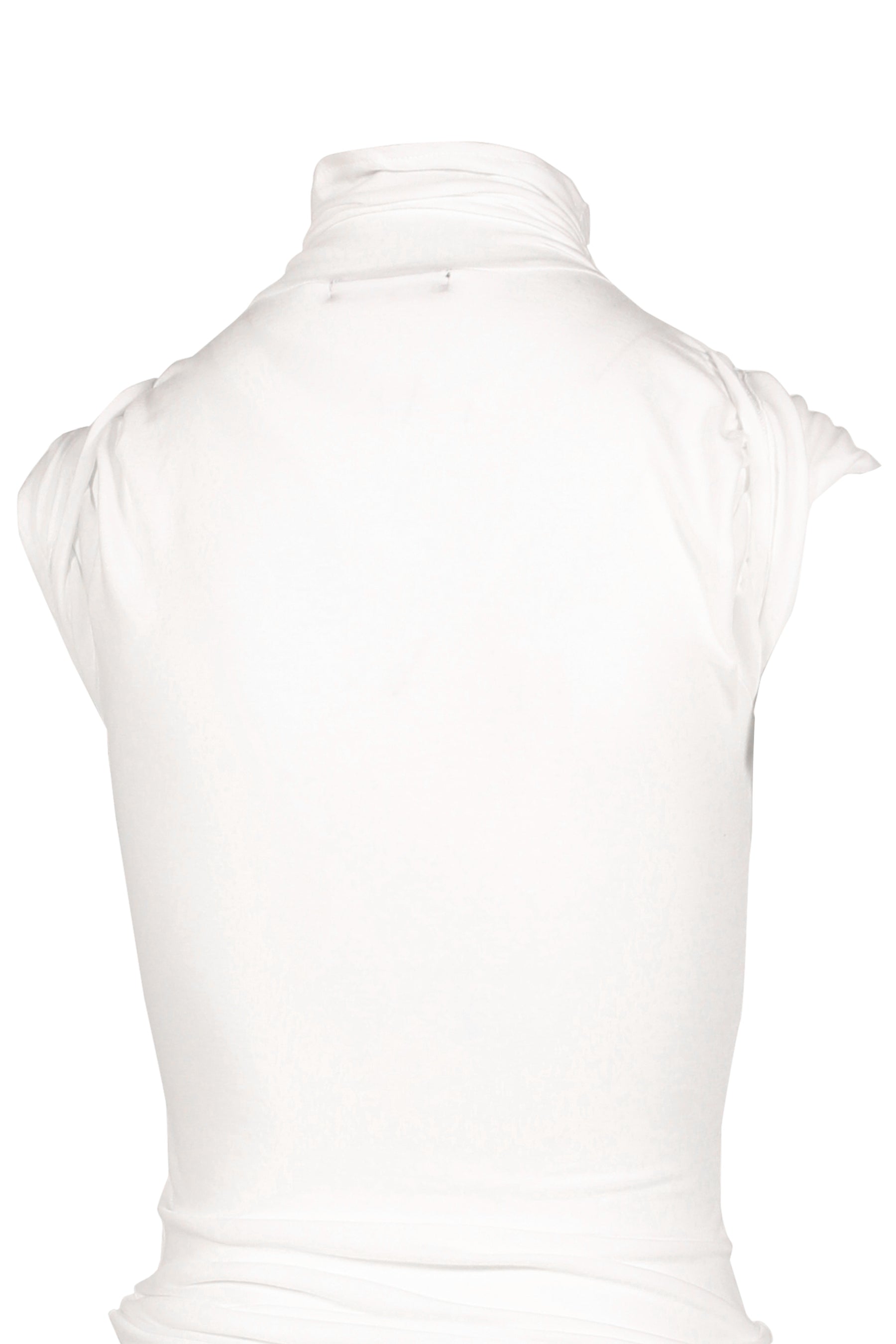 PRIMATE TURTLENECK DRESS / WHT