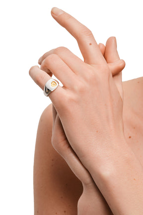 MINED RING SMALL DIAMOND / SIL