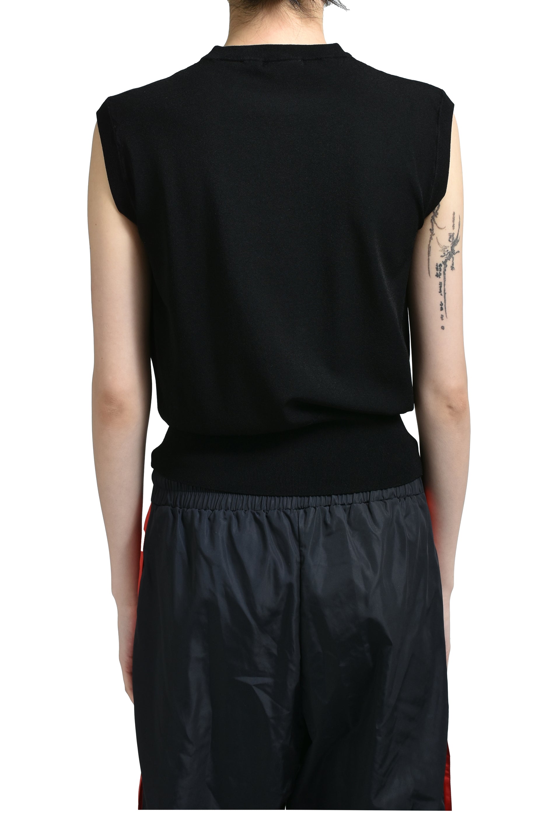 MINI VEST KNIT / BLK
