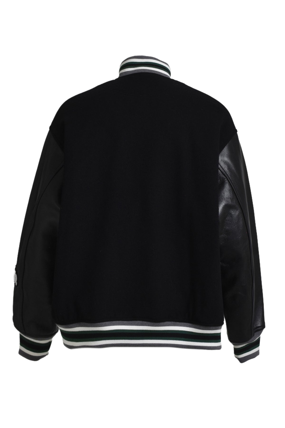 PATCHED STADIUM JACKET / BLK