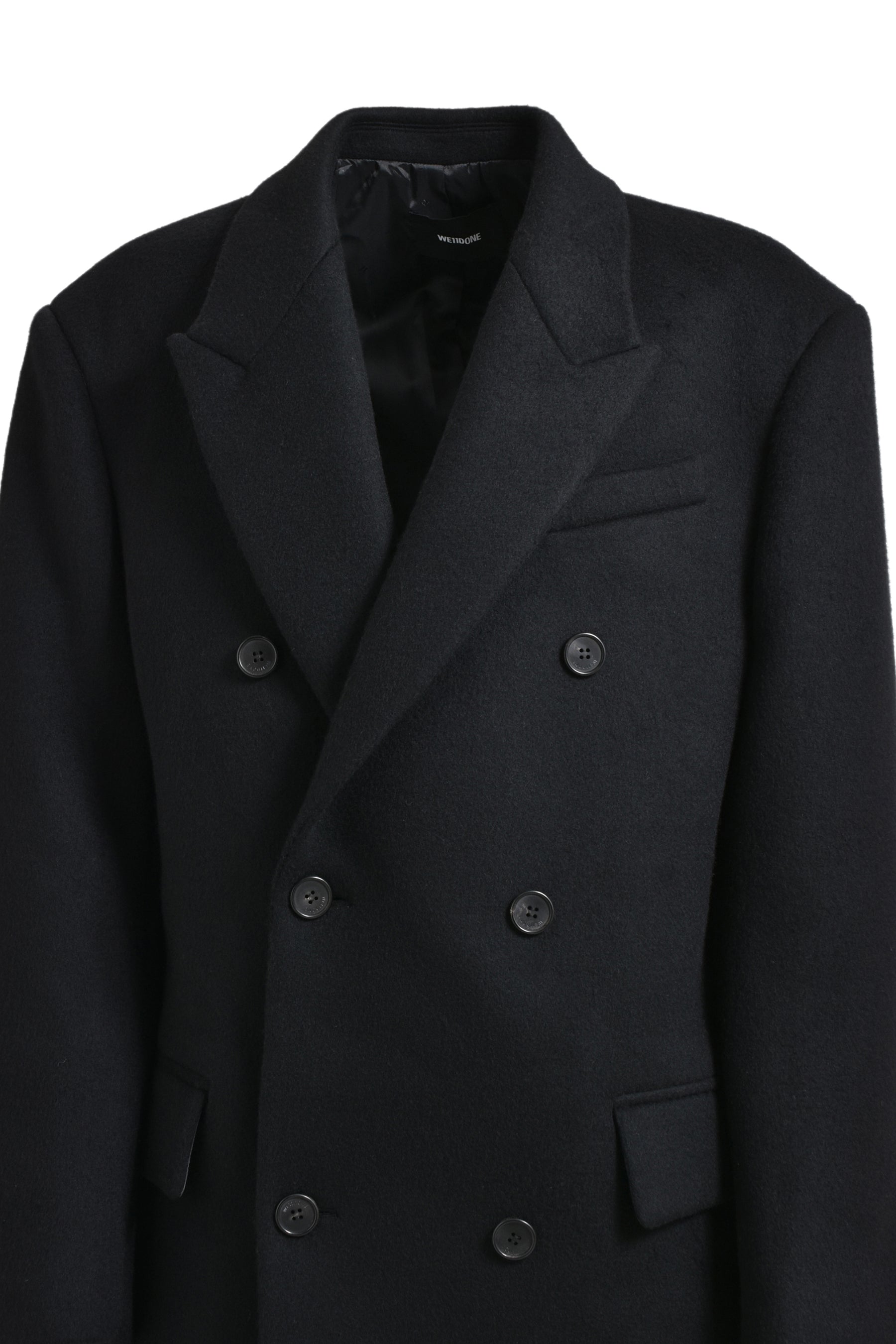 DOUBLE-BREASTED COAT / BLK