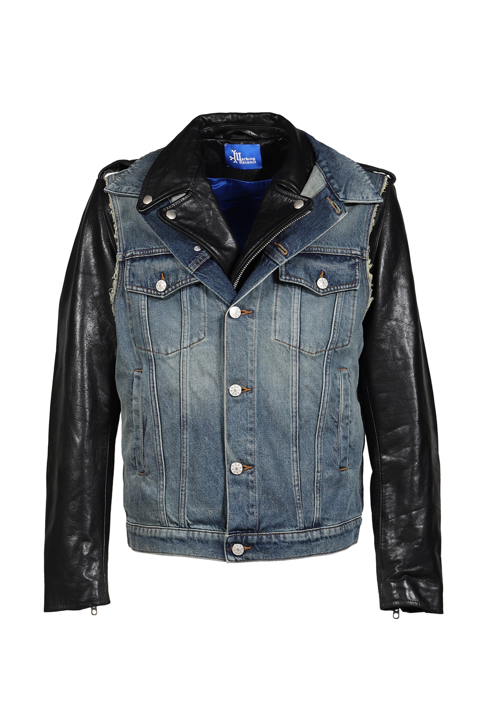 BIKERCLUB JACKET / BLK MECHANIC BLU