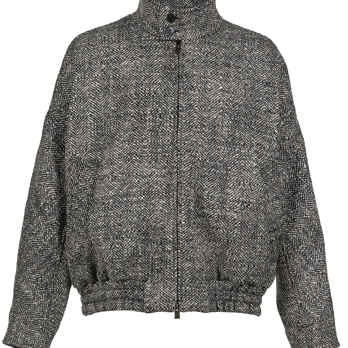 DARKPARK FW25 LEE - HERRINGBONE WOOL BOMBER JACKET / NUT