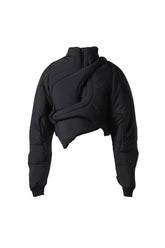 ASYMMETRICAL PADDED JACKET / BLK