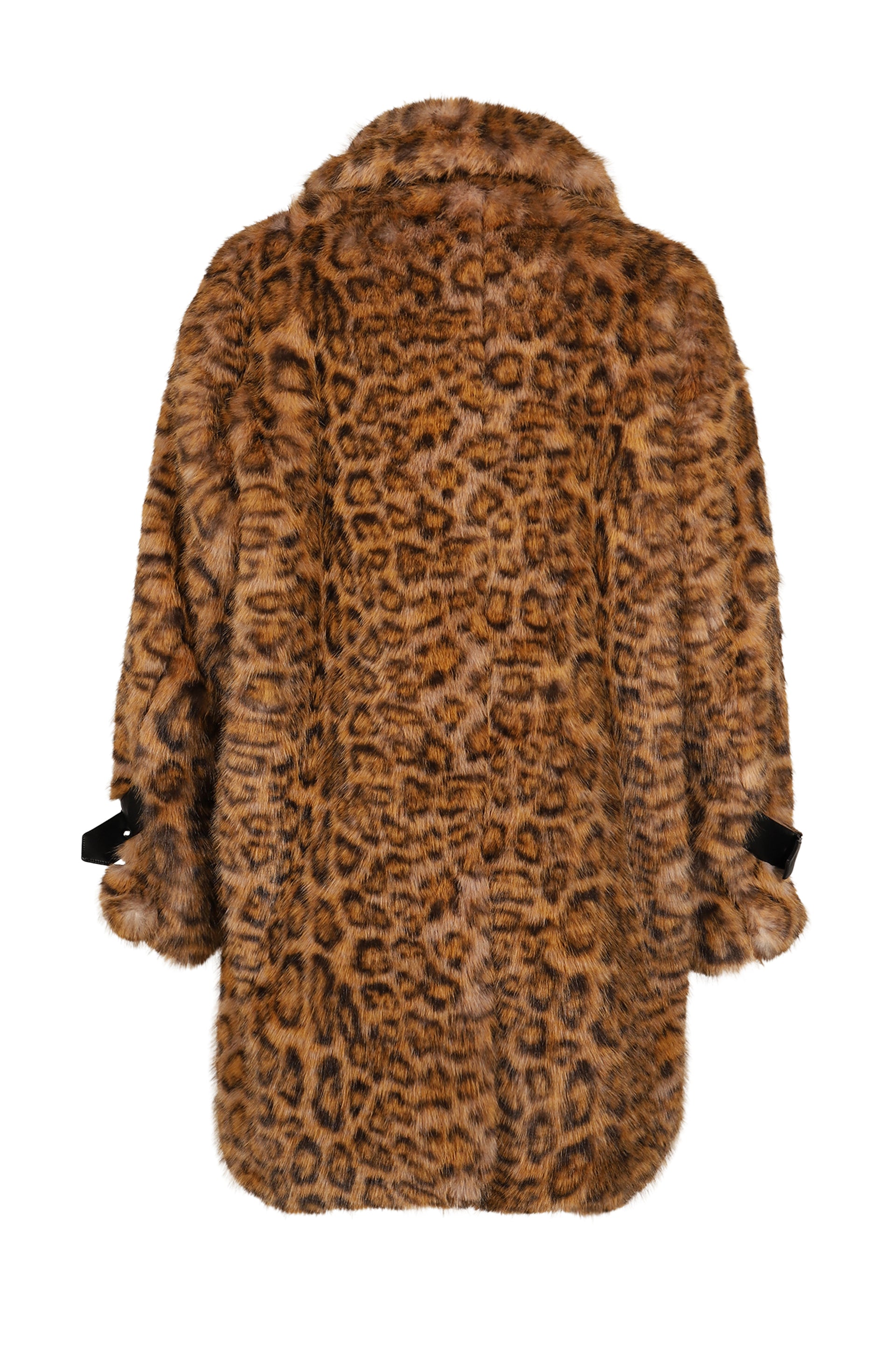 BELTED CHEMICAL FUR COAT / MULTI