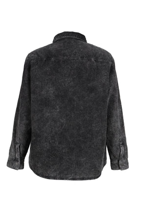 CORDUROY PADDED OVERSHIRT / BLK