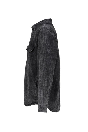 CORDUROY PADDED OVERSHIRT / BLK