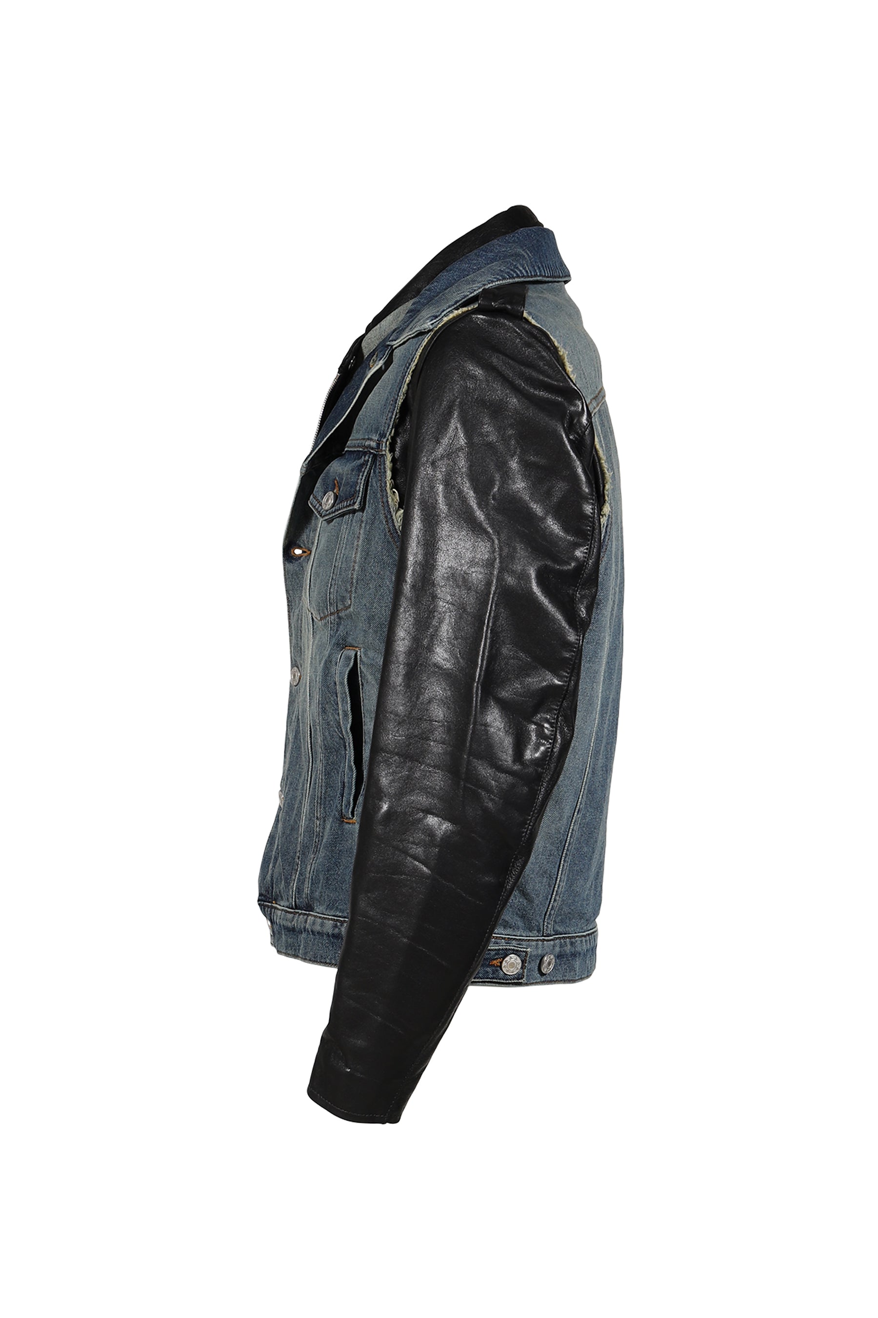 BIKERCLUB JACKET / BLACK MECHANIC BLUE
