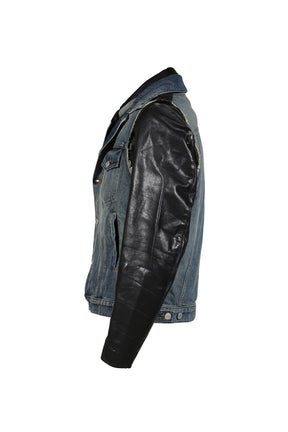BIKERCLUB JACKET / BLACK MECHANIC BLUE