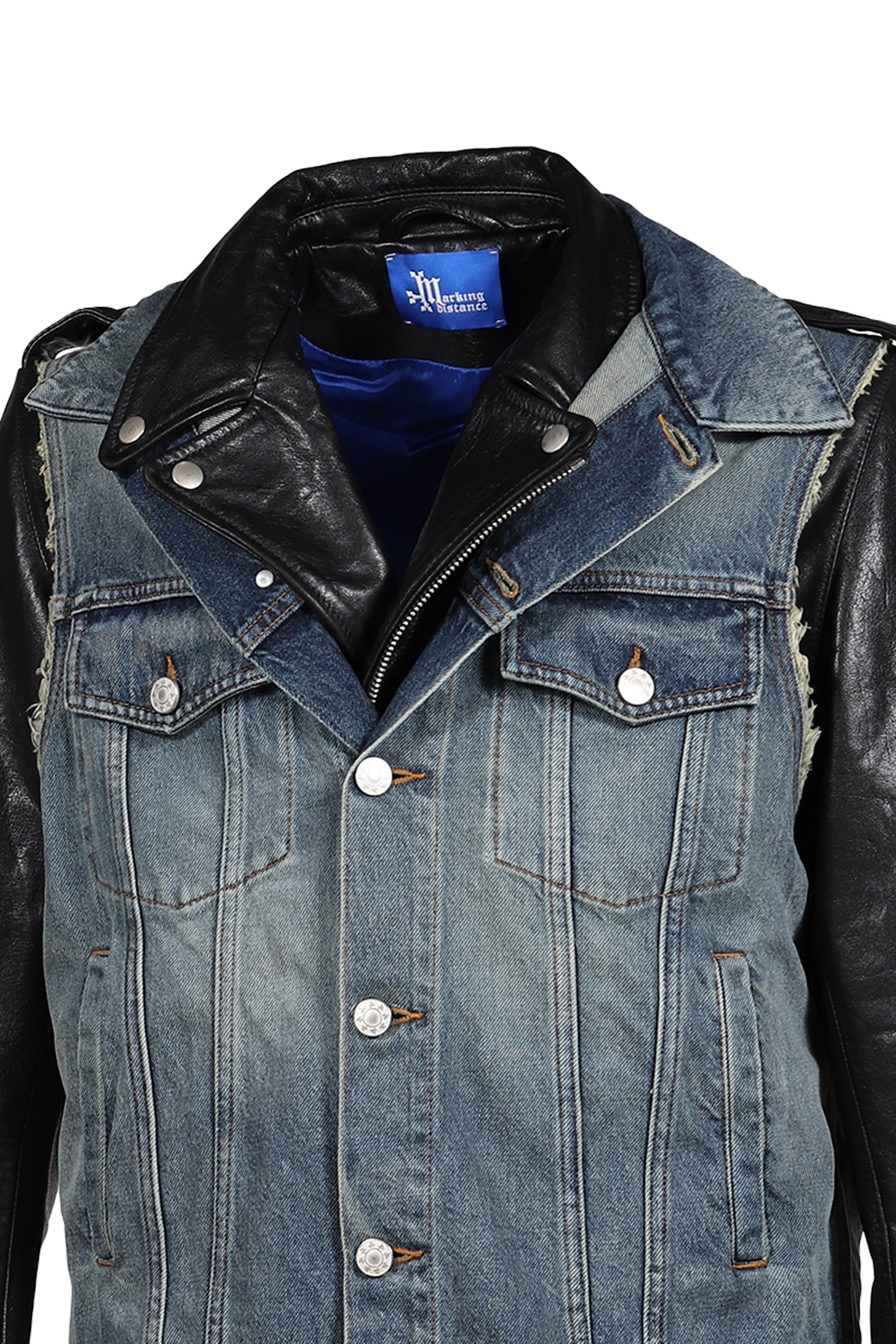 BIKERCLUB JACKET / BLACK MECHANIC BLUE