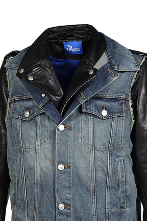 BIKERCLUB JACKET / BLACK MECHANIC BLUE