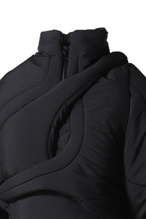 ASYMMETRICAL PADDED JACKET / BLK