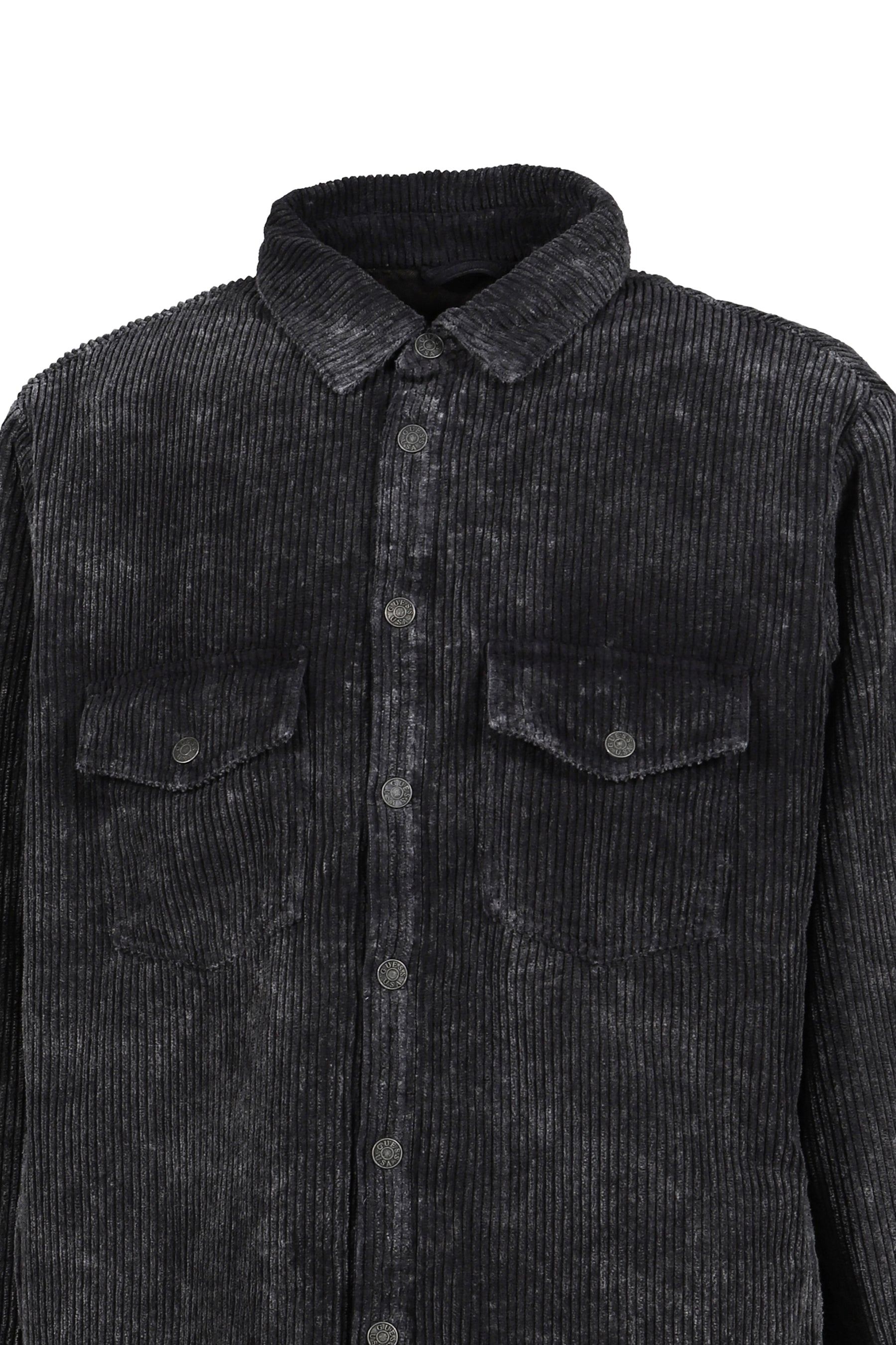 CORDUROY PADDED OVERSHIRT / BLK
