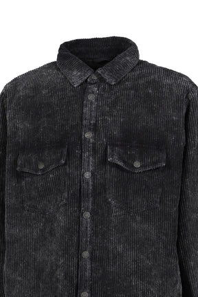CORDUROY PADDED OVERSHIRT / BLK