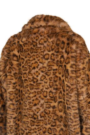 BELTED CHEMICAL FUR COAT / MULTI