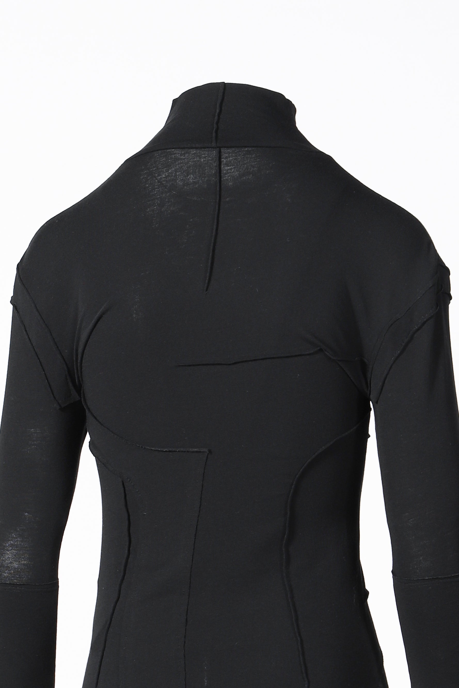 GAUZE HIGH NECK TOP / BLK