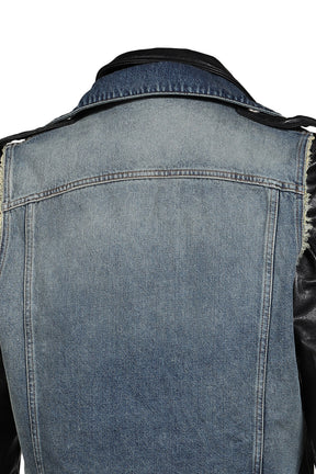 BIKERCLUB JACKET / BLACK MECHANIC BLUE