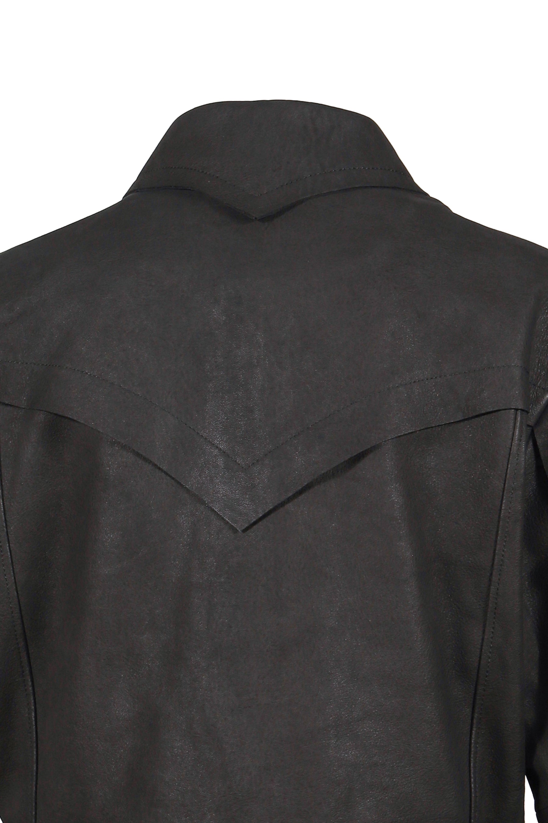 KUMO RAW EDGE LEATHER JACEKT *BLISTERED SHEEP / BLK