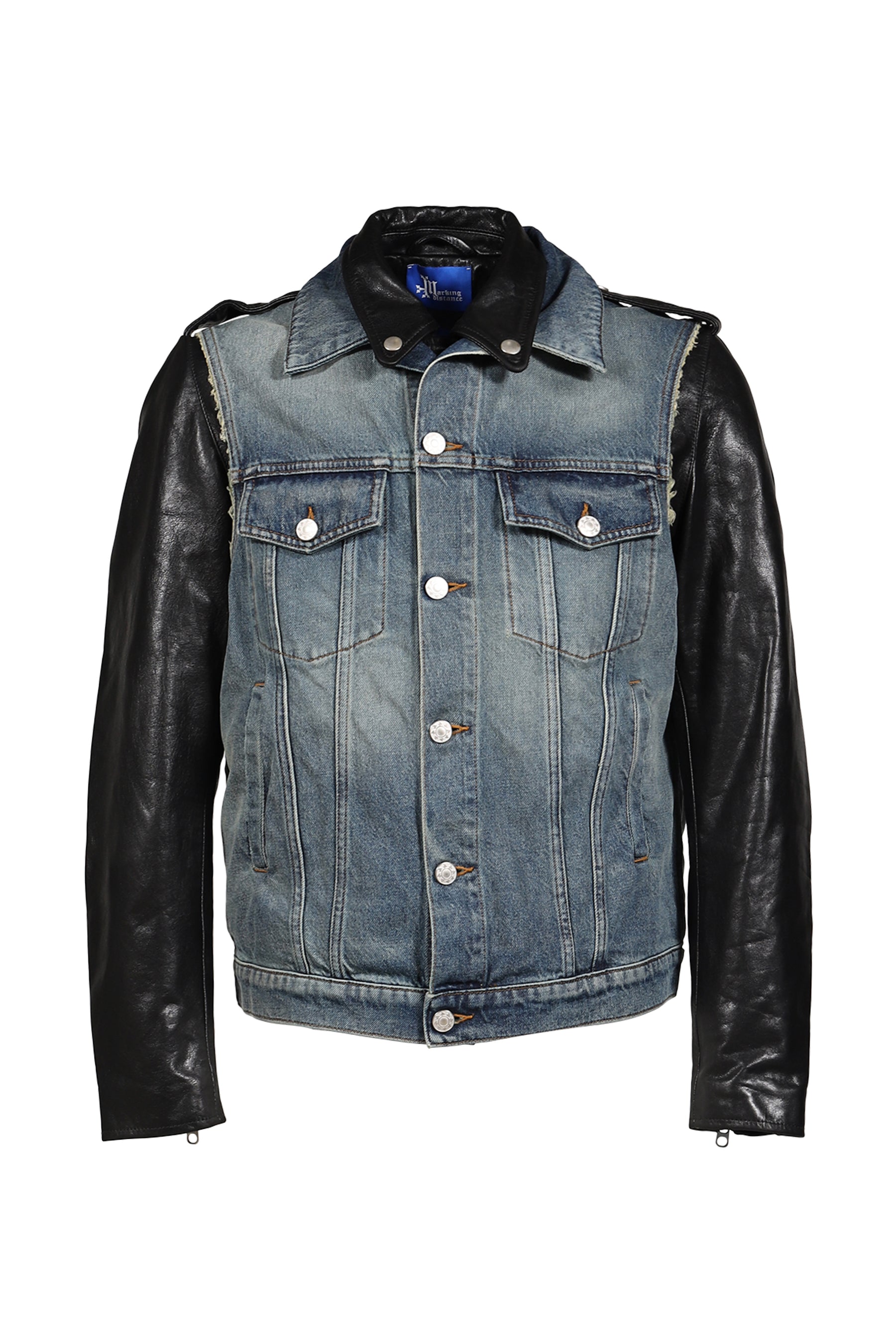 BIKERCLUB JACKET / BLACK MECHANIC BLUE