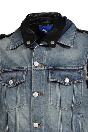 BIKERCLUB JACKET / BLACK MECHANIC BLUE