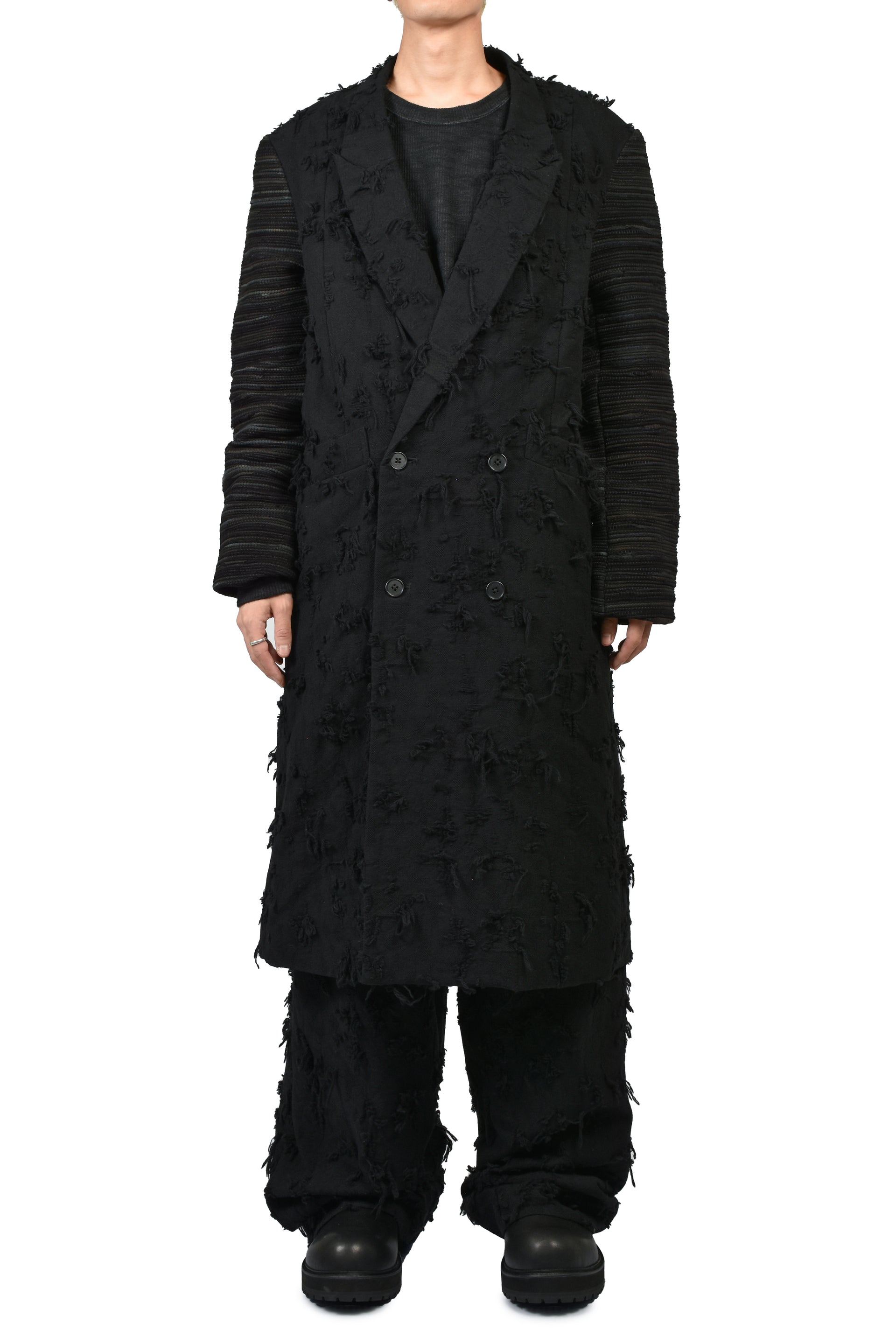 BORO JACQUARD OFFICER COAT / BLK