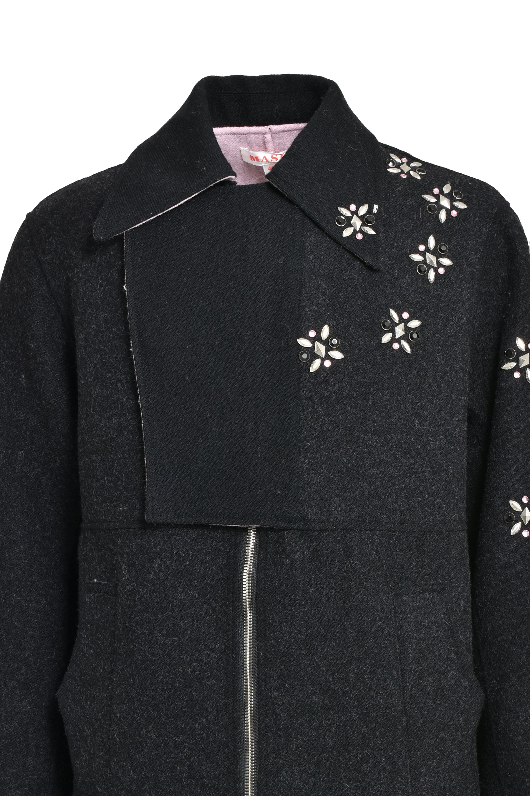 RAINDROP STUDS COAT / BLK