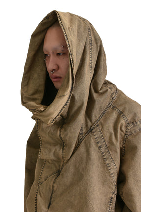 SHORT HOODED BLOUSON / SOIL