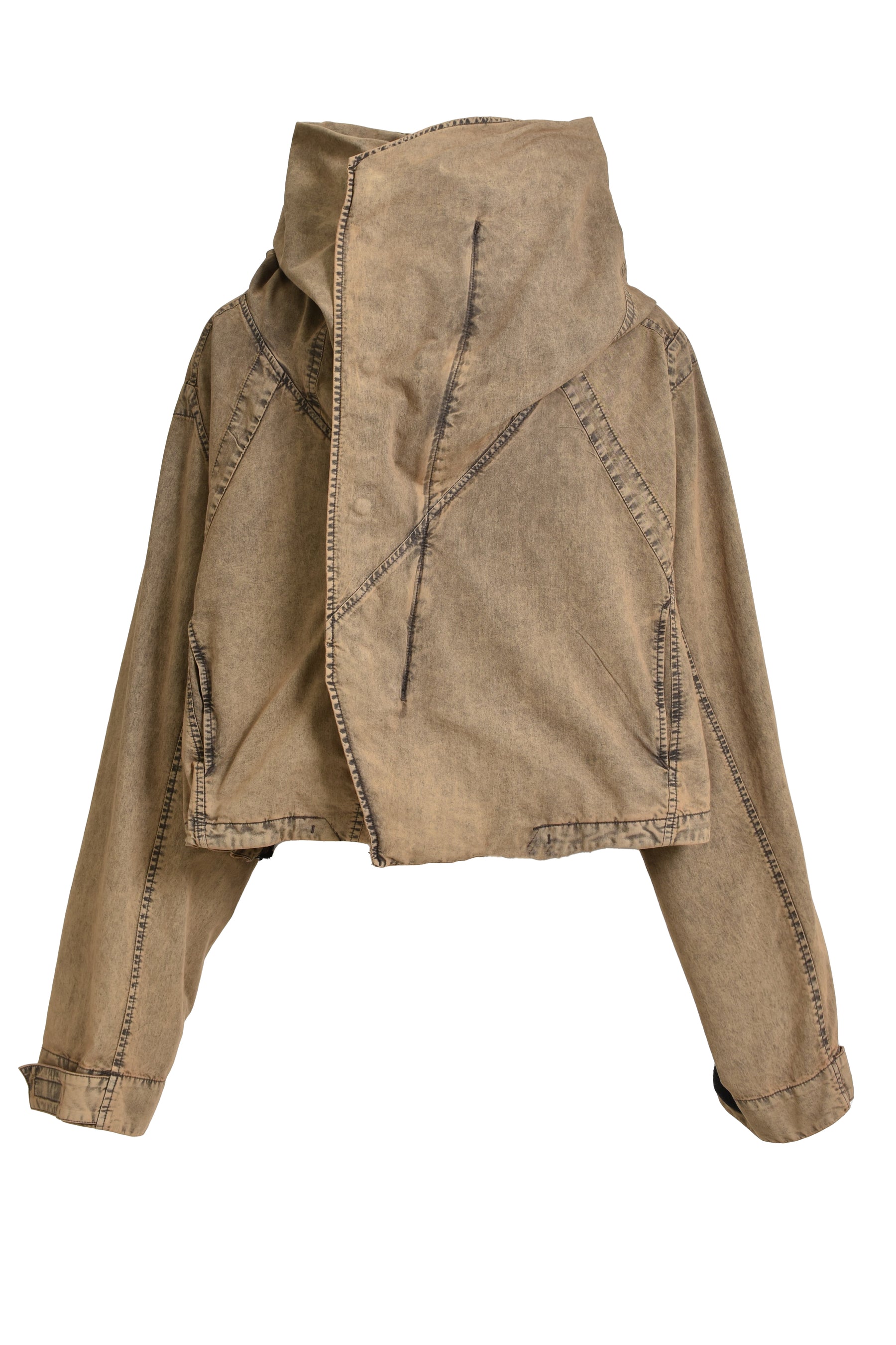 SHORT HOODED BLOUSON / SOIL