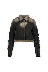 LOOSED SLEEVE DENIM JACKET / BLACK