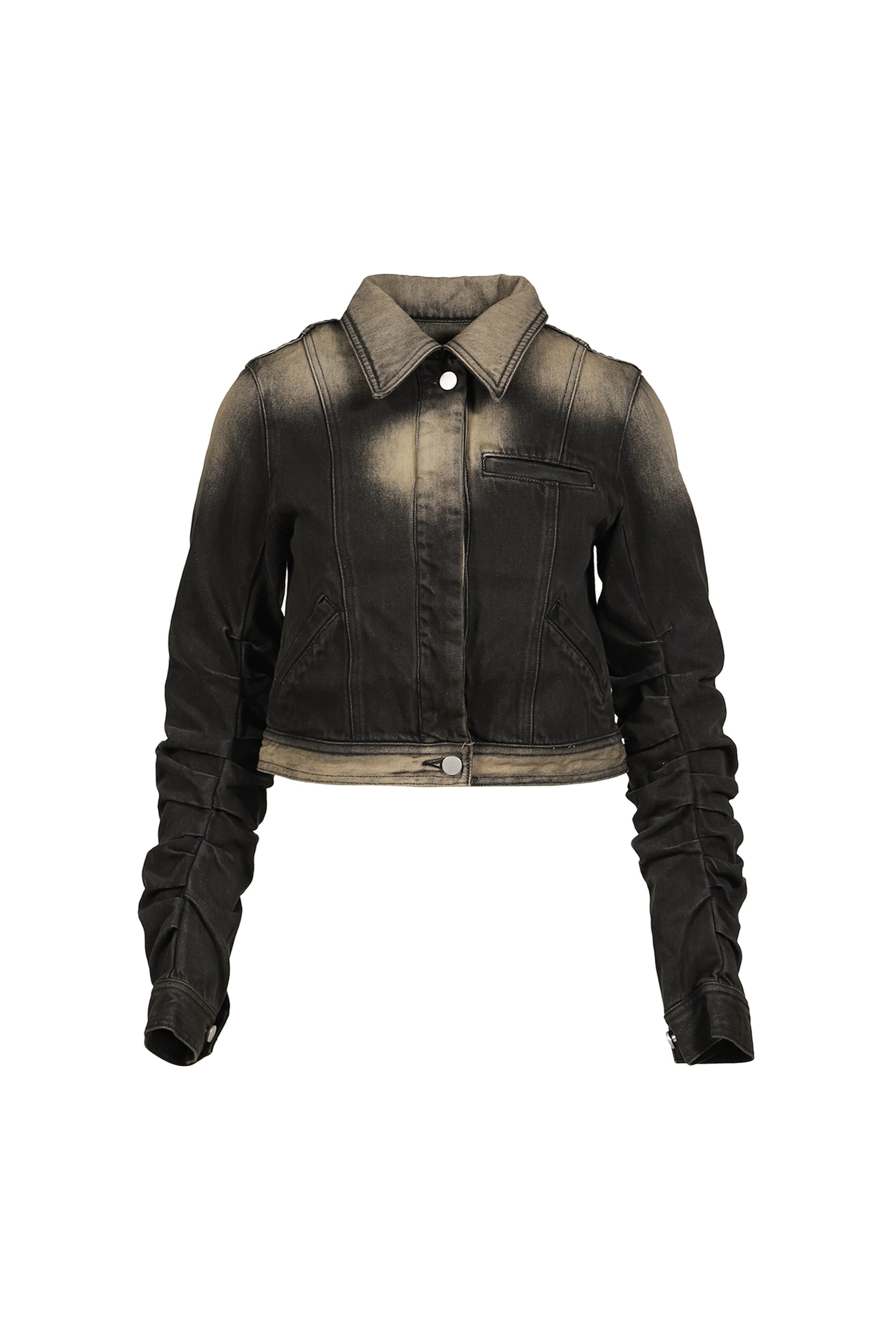 LOOSED SLEEVE DENIM JACKET / BLACK