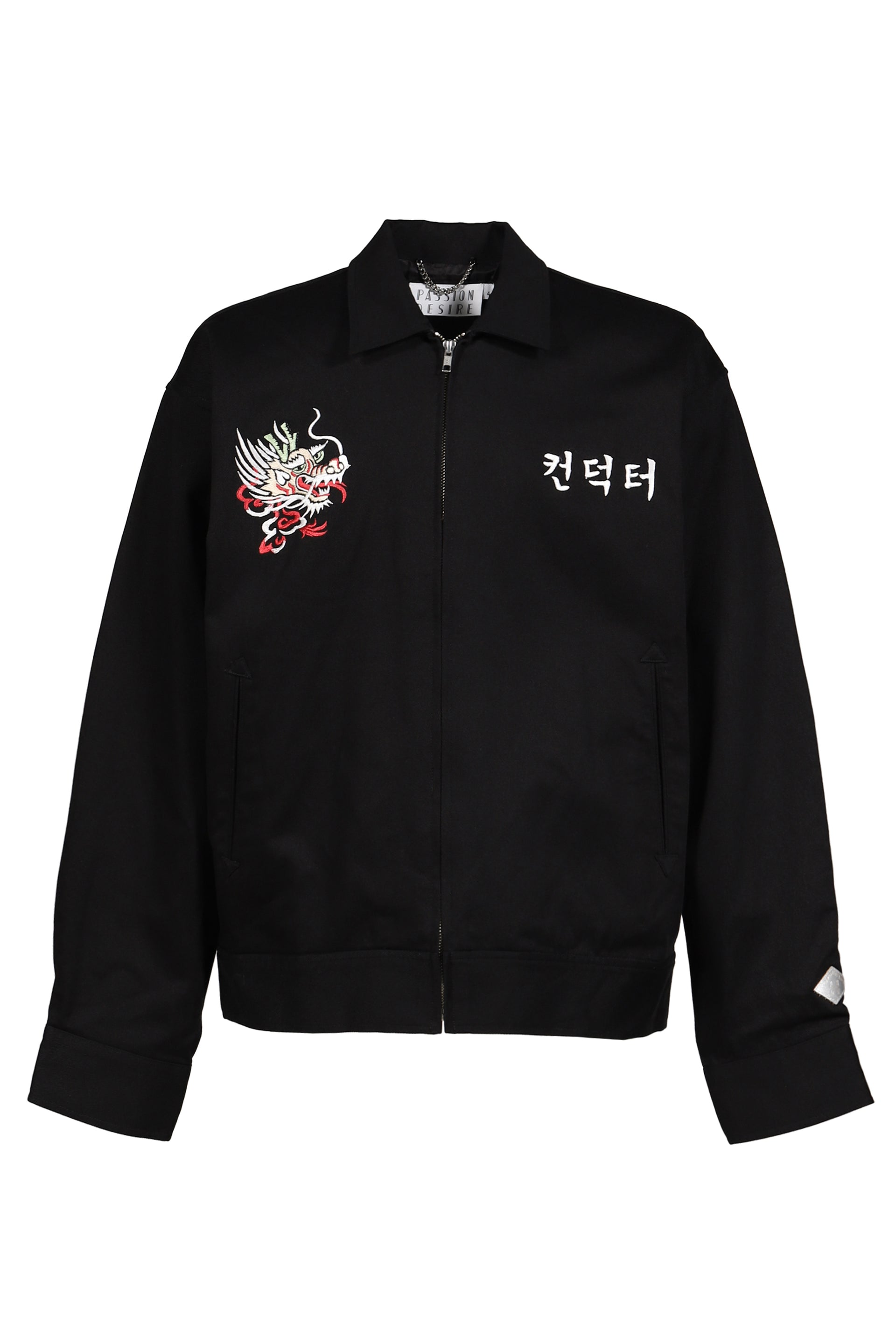 DRAGON EMBROIDERED KOREAN SOUVENIR JKT / BLK