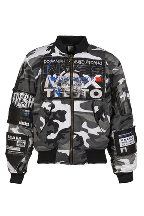 TESTO NATIONALE CAMO - BOMBER JACKET / GRY CAMO