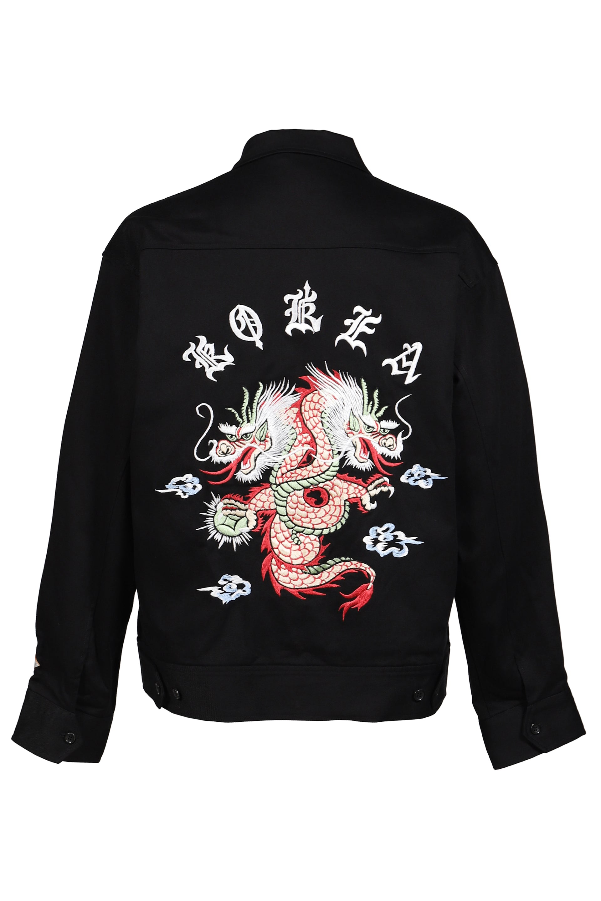 DRAGON EMBROIDERED KOREAN SOUVENIR JKT / BLK