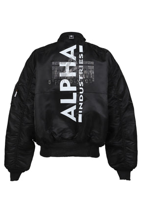 TECHNICAL NYLON BLACK RHINESTONE BOMBER / BLK