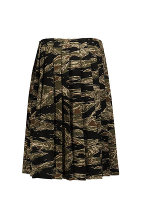 PLEATED SKIRT / CAMO