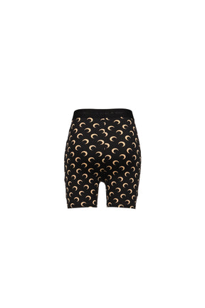 MOON PRINTED JERSEY MINI SHORTS / INVERSE TAN