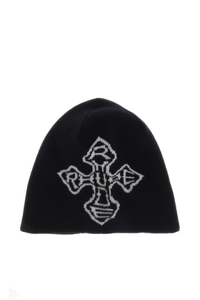 CROSS LOGO KNITTED BEANIE / OS