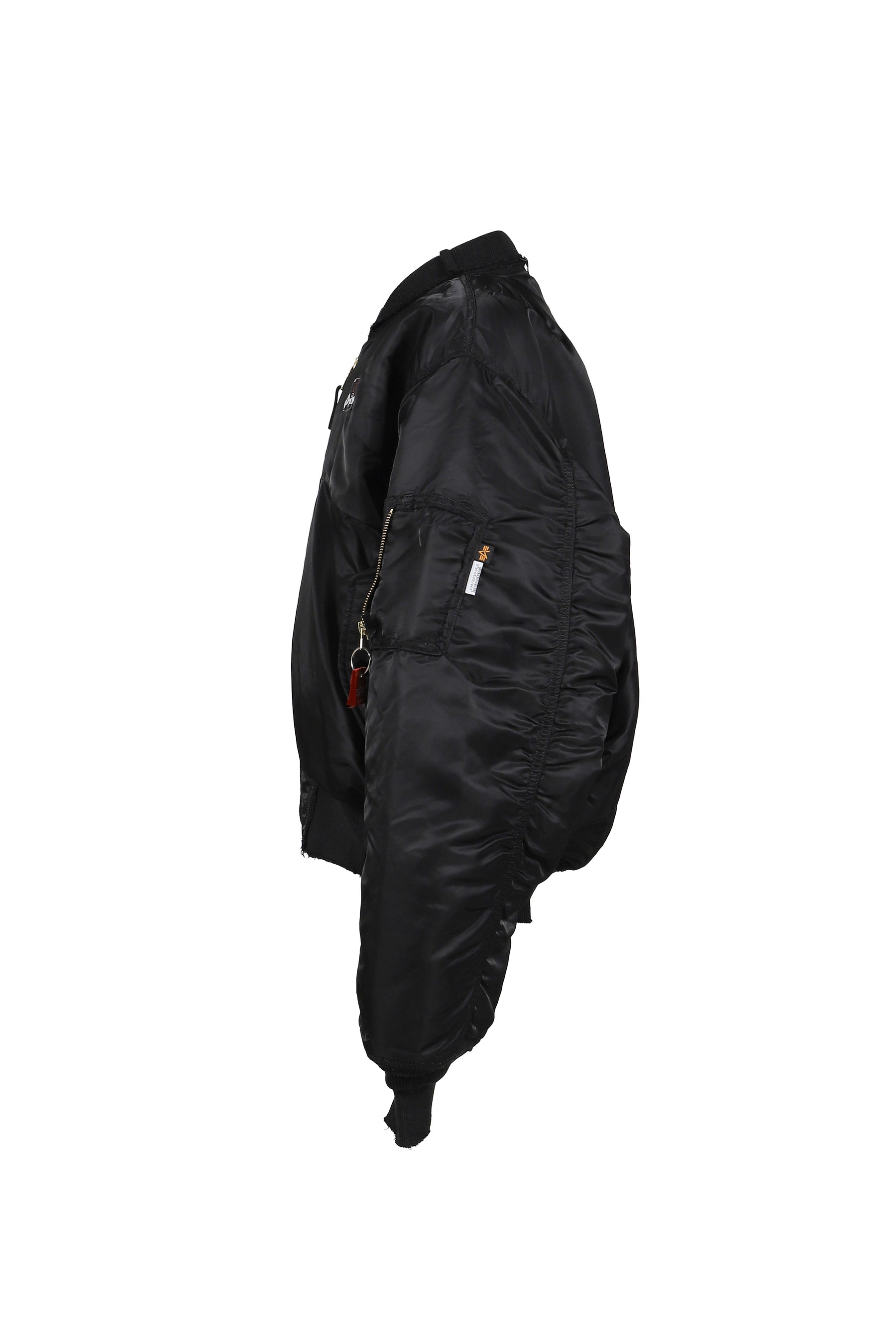 TECHNICAL NYLON BLACK RHINESTONE BOMBER / BLK