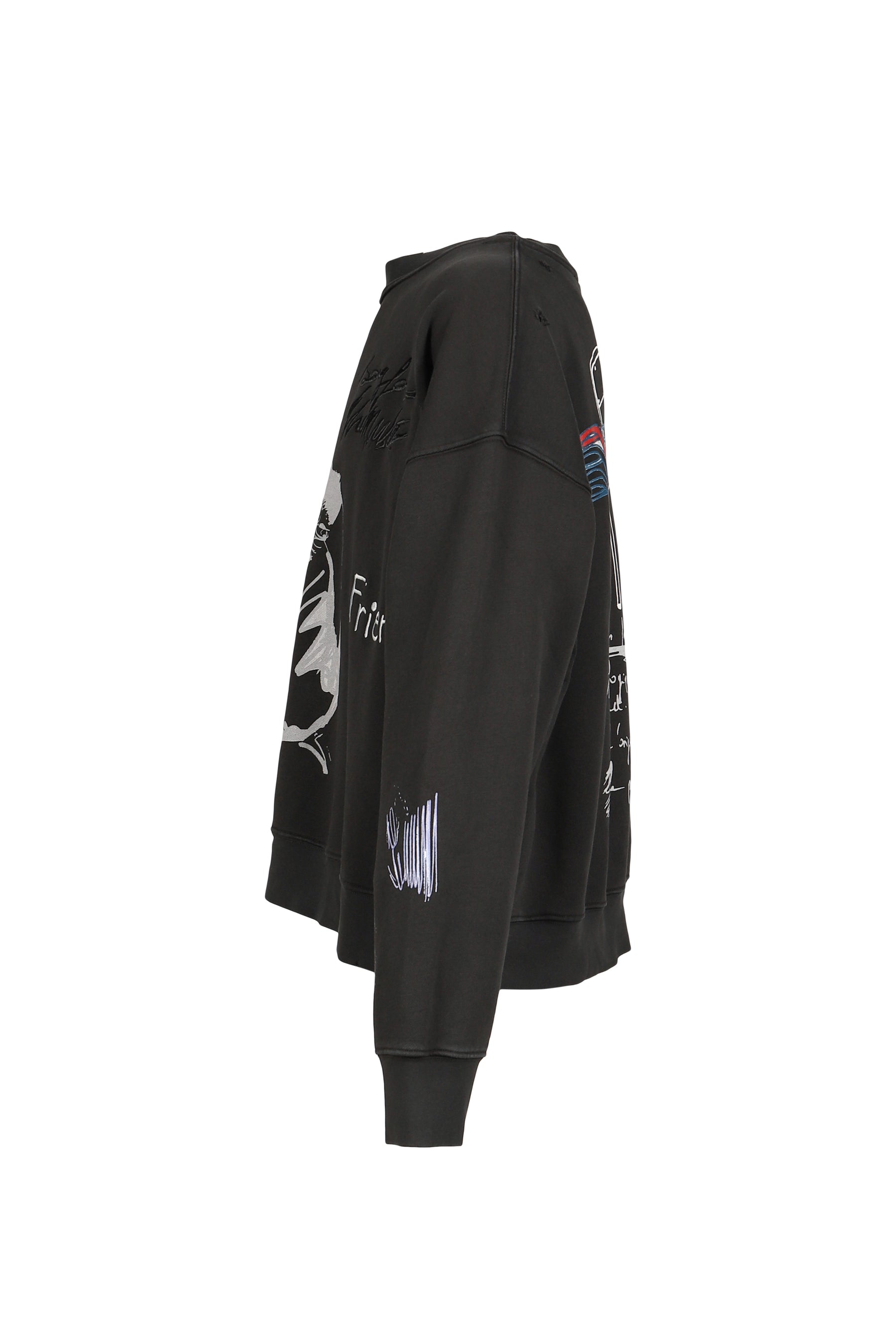 PEAKING KID'' RELAXED PULLOVER / OVERDYE BLK