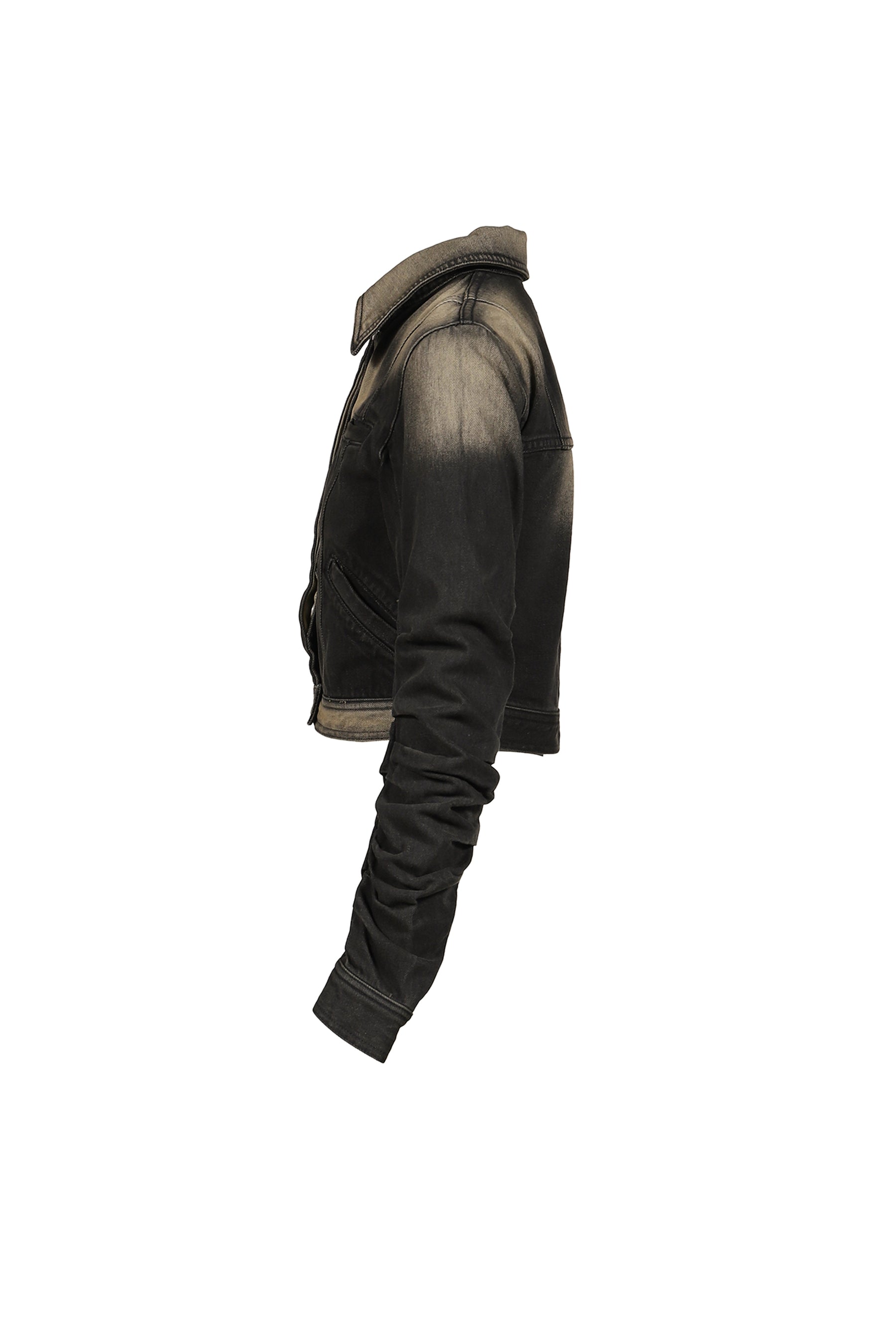 LOOSED SLEEVE DENIM JACKET / BLACK
